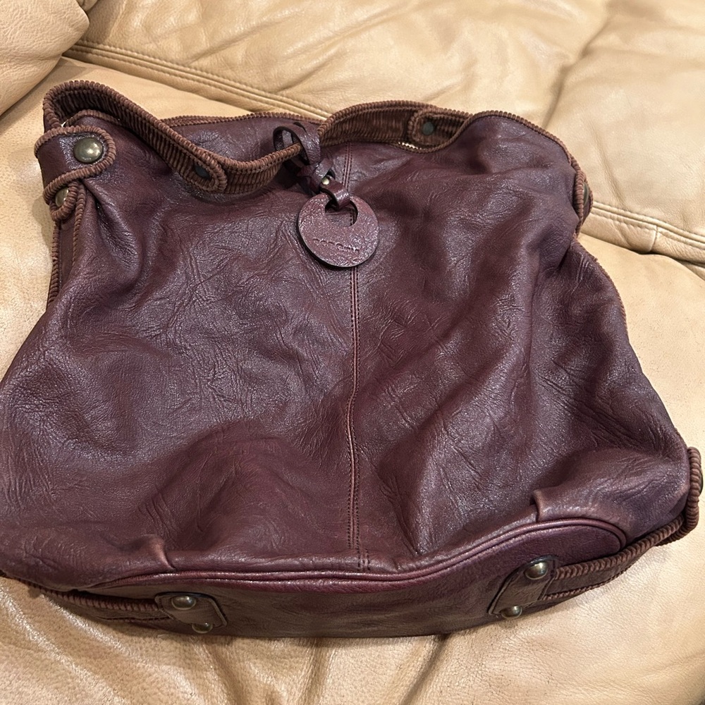 BCBG Brown hobo Bag with Soft Leather and Slouchy Design